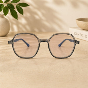 Crystal Smoke Square Optical Frame - BLK-OF-0016