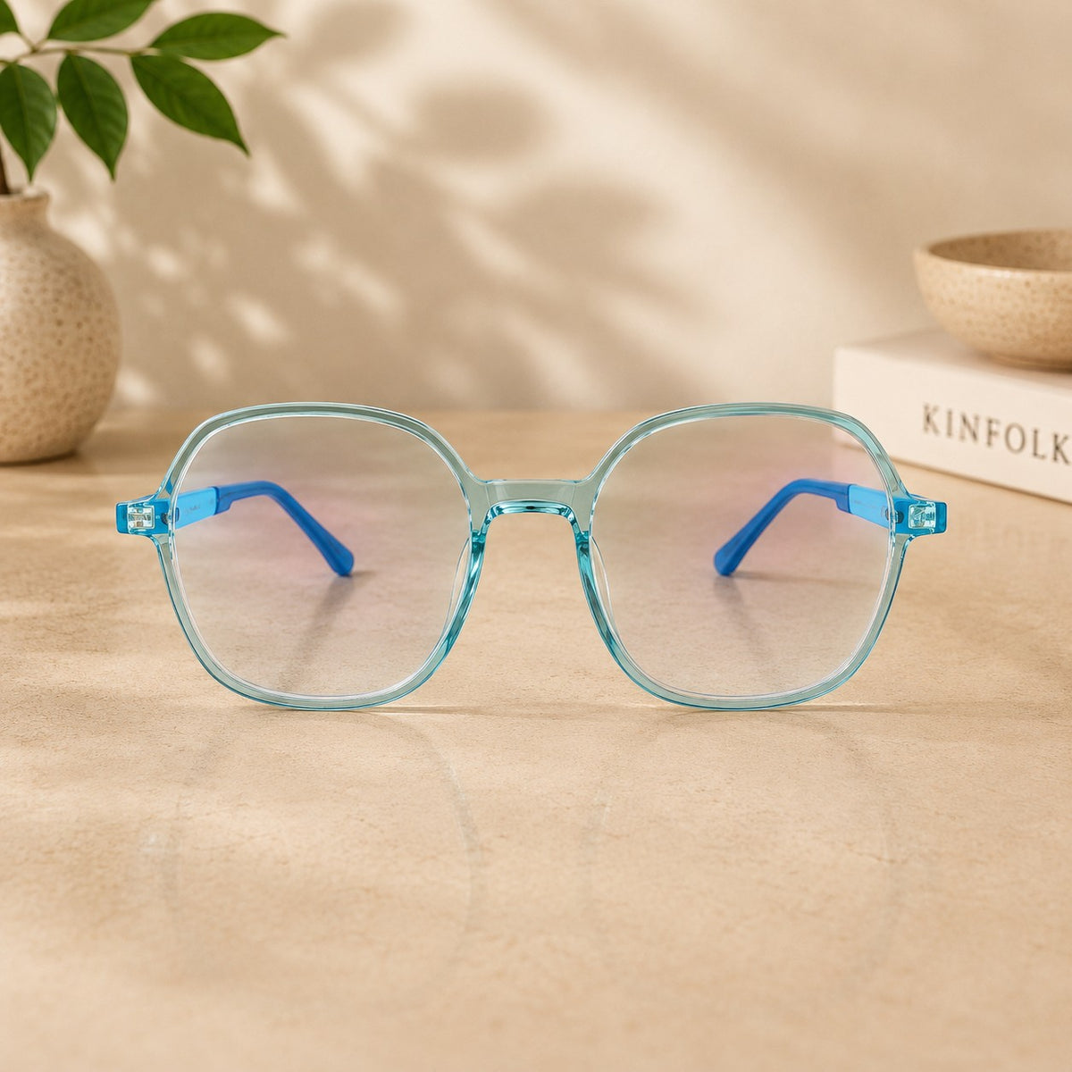 Crystal Smoke Square Optical Frame - BLK-OF-0016