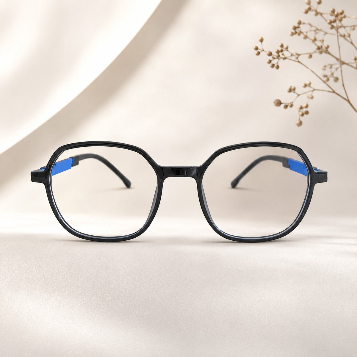 Crystal Smoke Square Optical Frame - BLK-OF-0016