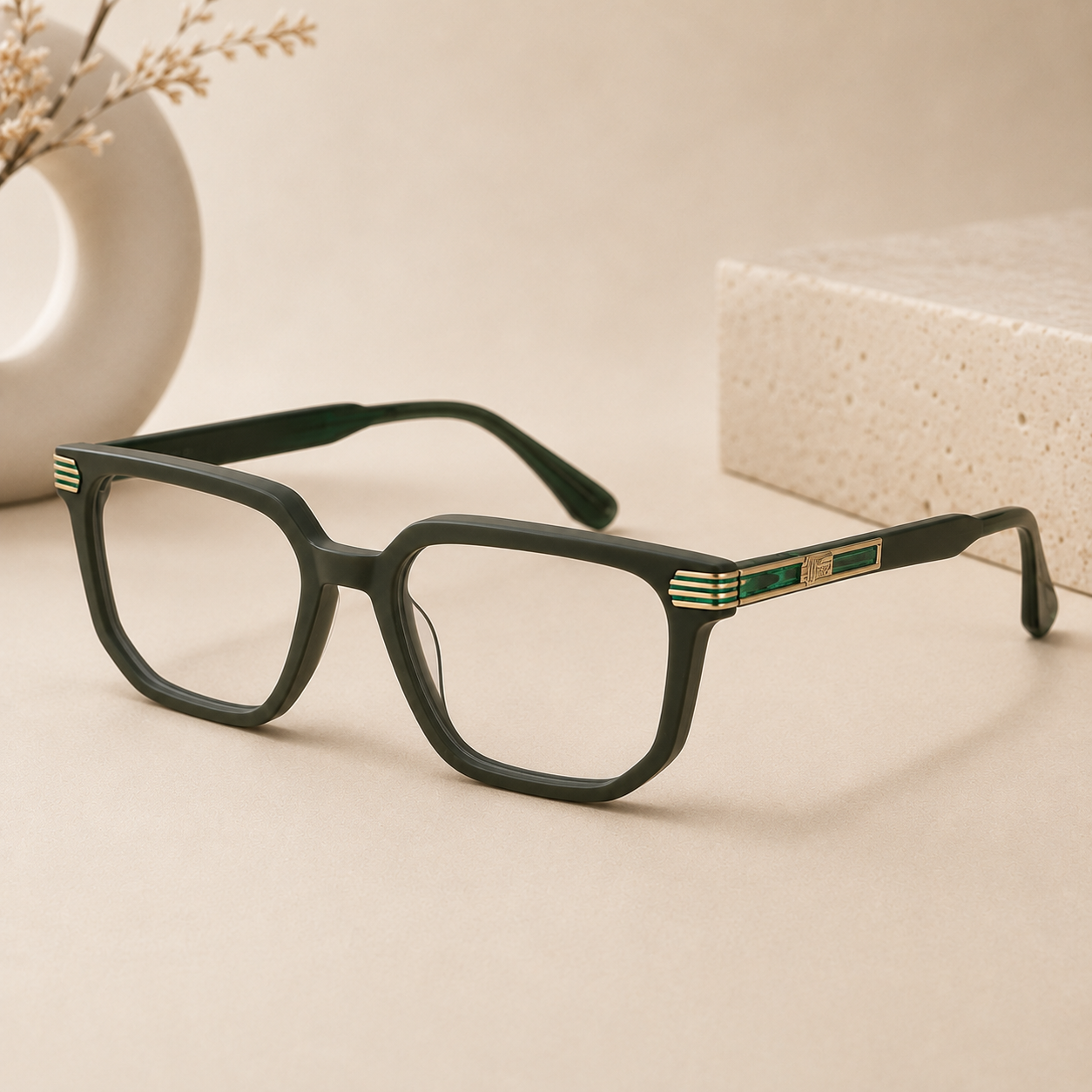 Blink Eyewear Emerald Green Square Frame - BLK-OF-0027