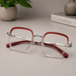 Crystal Red Gradient Square Frame - BLK-OF-0028