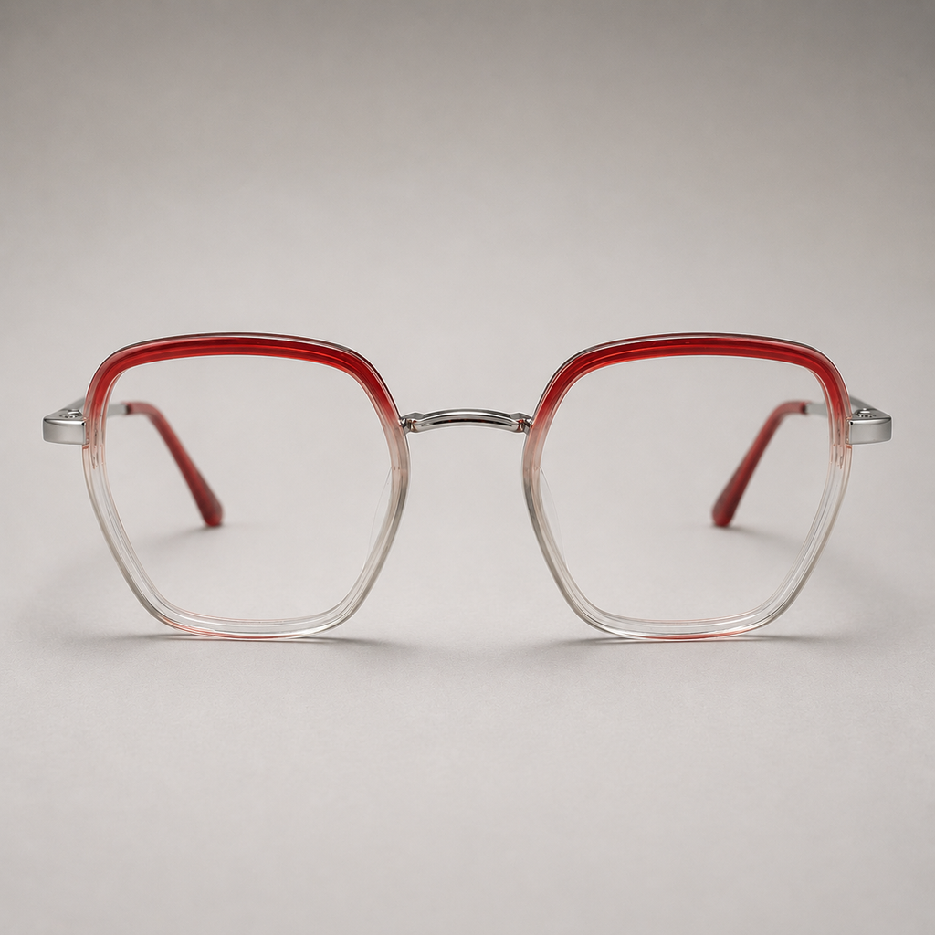Crystal Red Gradient Square Frame - BLK-OF-0028