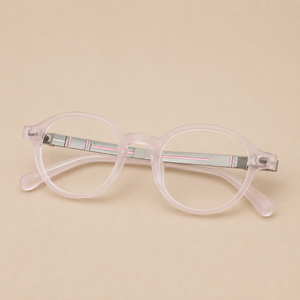 Crystal Blush Round Optical Frame - BLK-OF-0030
