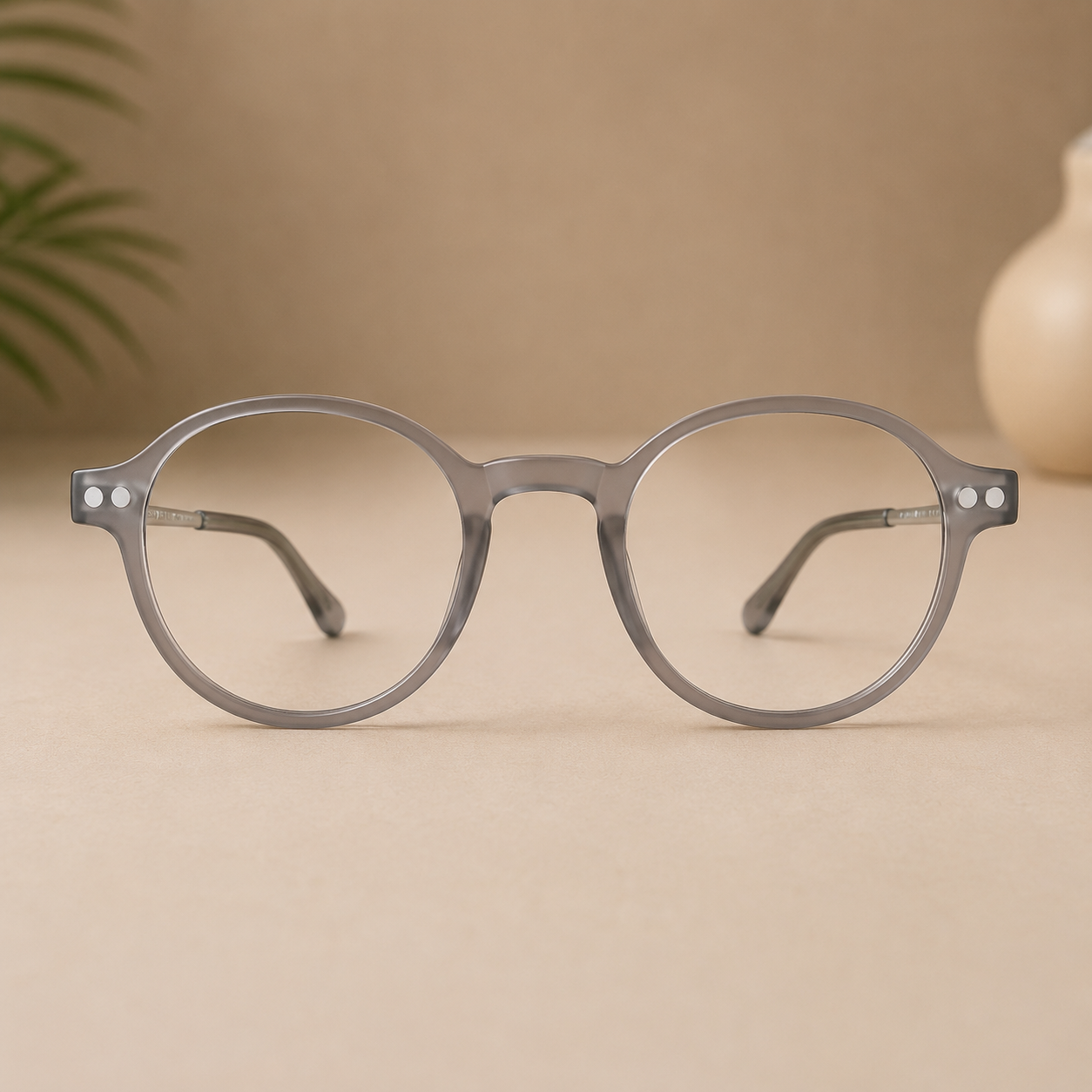 Crystal Blush Round Optical Frame - BLK-OF-0030
