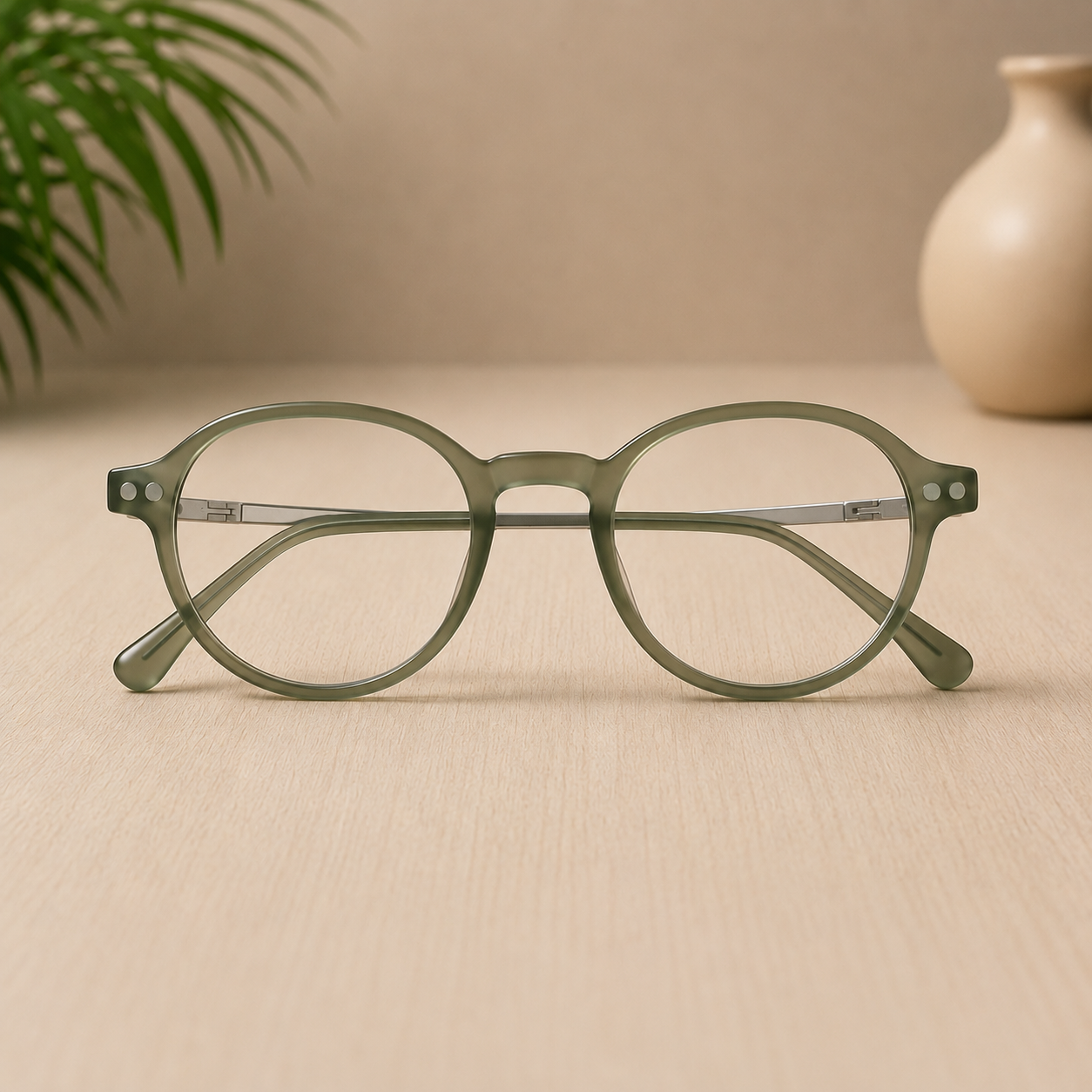 Crystal Blush Round Optical Frame - BLK-OF-0030