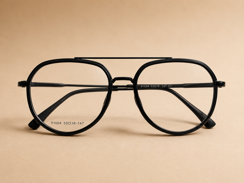 Heritage Windsor Aviator Optical Frame - BLK-OF-0039-BL