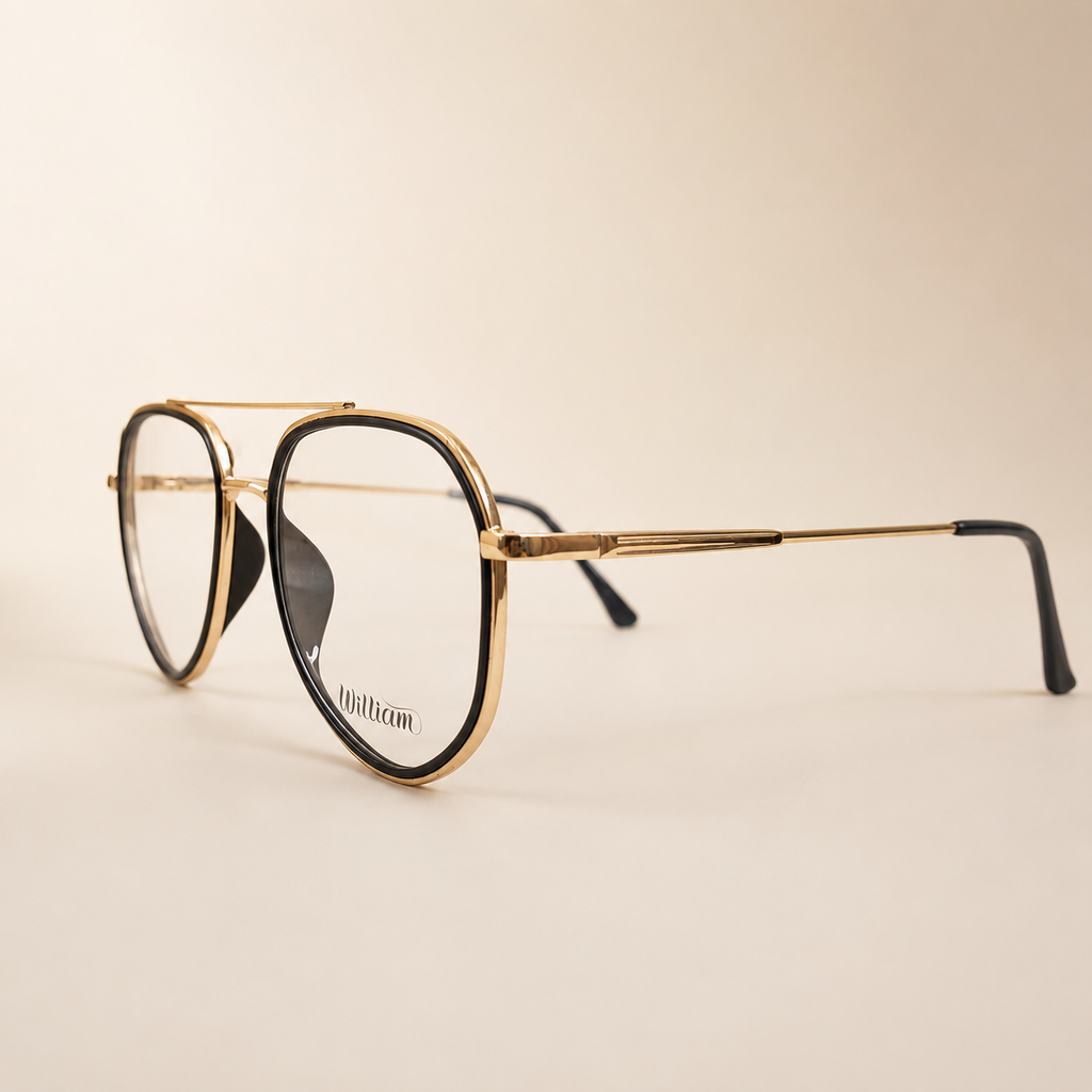 Heritage Windsor Aviator Optical Frame - BLK-OF-0039