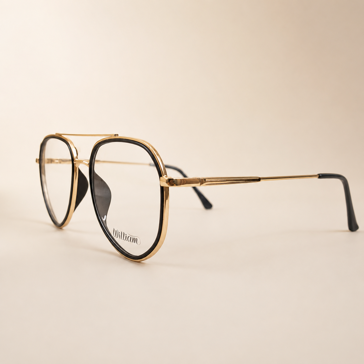 Heritage Windsor Aviator Optical Frame - BLK-OF-0039