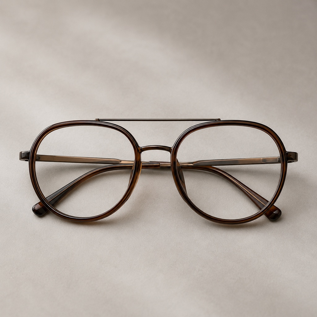 Heritage Round Browline Optical Frame – Brown Tortoise - BLK-OF-0040