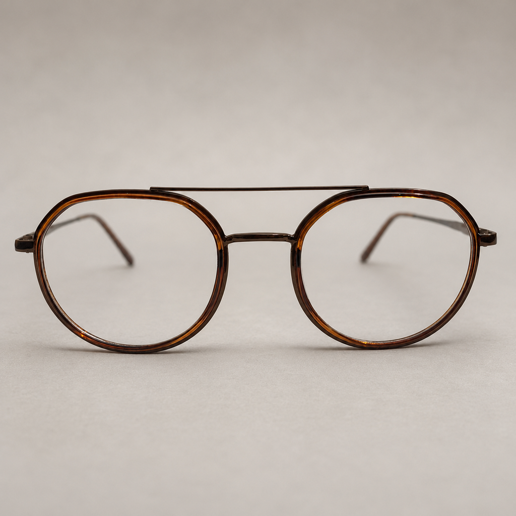 Heritage Round Browline Optical Frame – Brown Tortoise - BLK-OF-0040