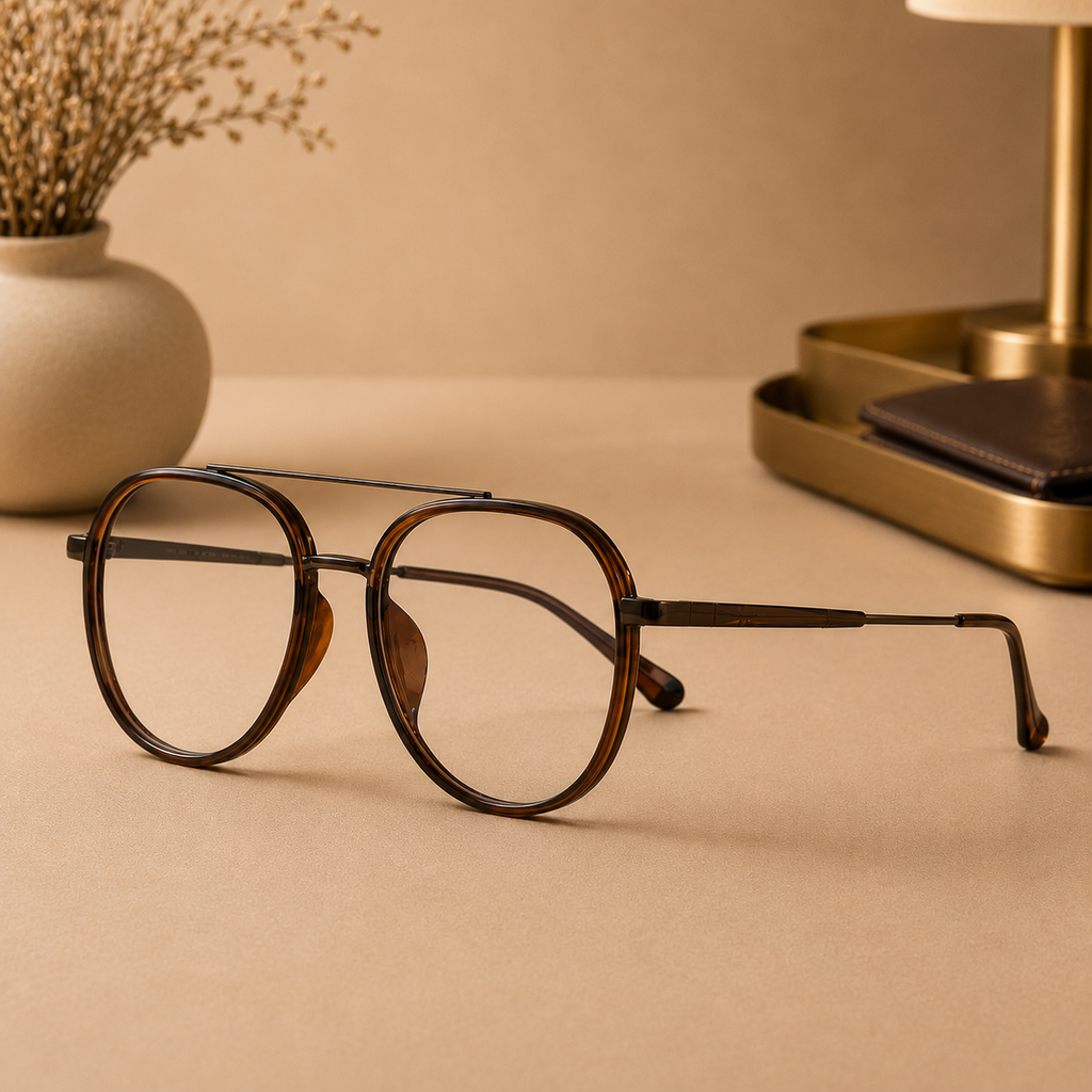 Heritage Round Browline Optical Frame – Brown Tortoise - BLK-OF-0040