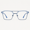 Crystal Blue Geometric Optical Frame - BLK-OF-0041-BL