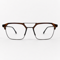 Crystal Brown Geometric Optical Frame - BLK-OF-0041-BR