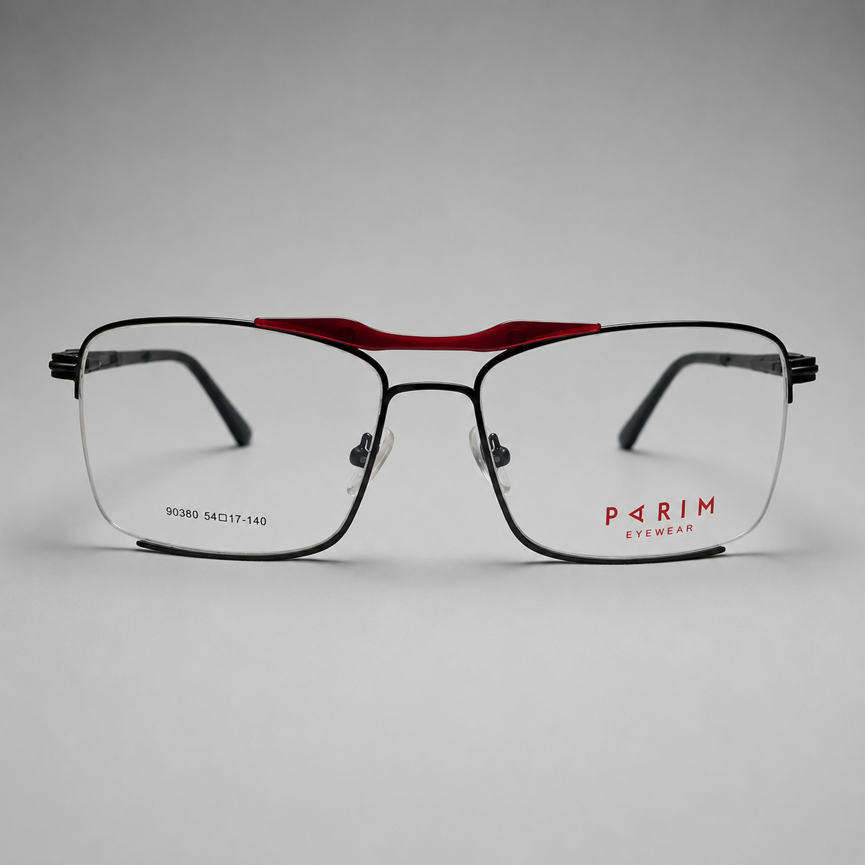 Executive Edge Rimless Optical Frame – Maroon & Black - BLK-OF-0042-MR