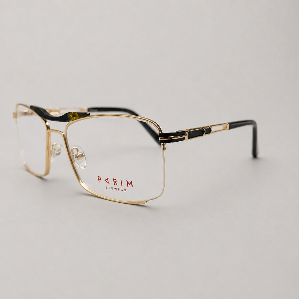 Executive Edge Rimless Optical Frame – Gold & Black - BLK-OF-0042