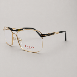 Executive Edge Rimless Optical Frame – Gold & Black - BLK-OF-0042