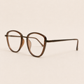Classic Round Transparent Brown Frame - BLK-OF-0043-BR