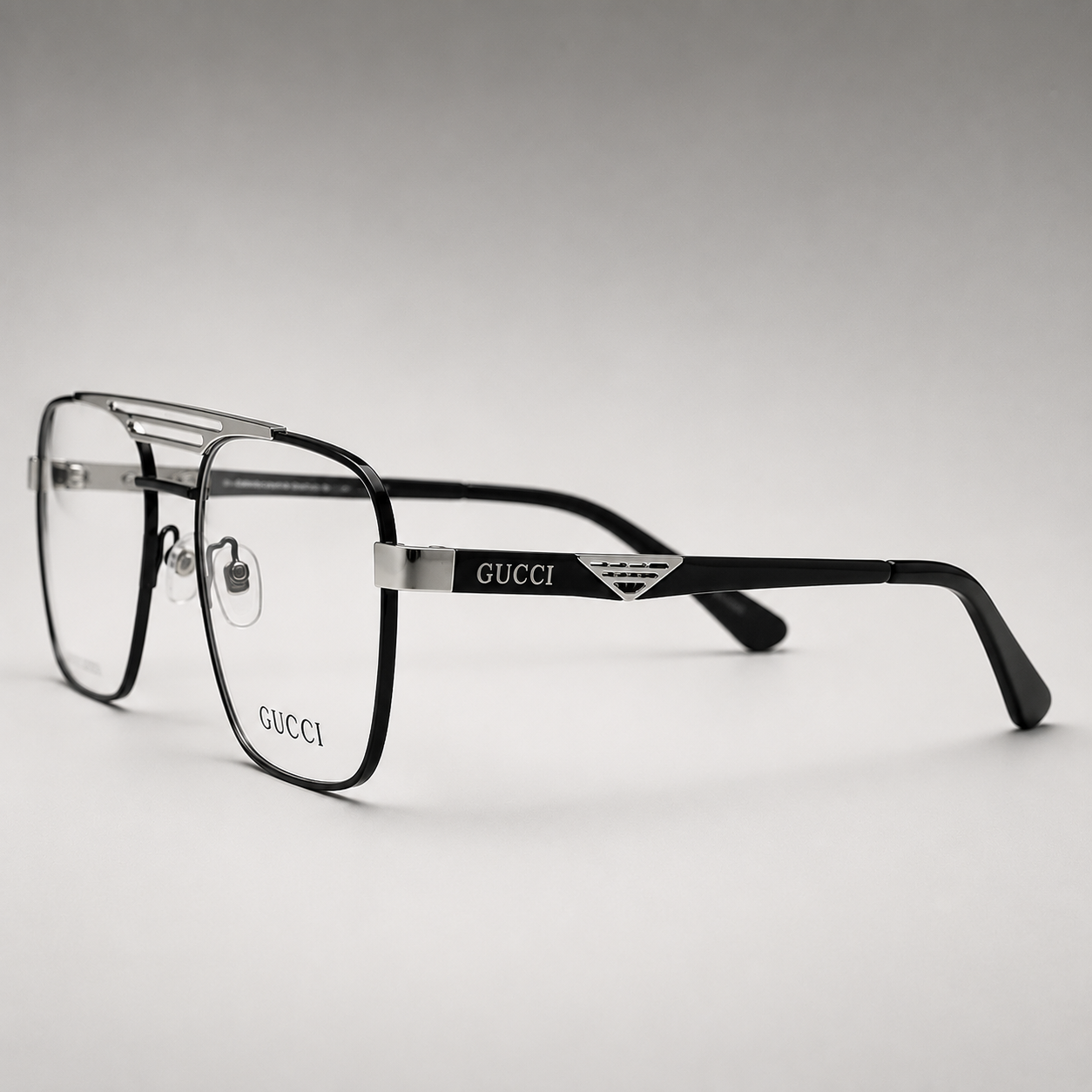 Gucci Signature Navigator Optical Frame – Black & Gold - BLK-OF-0043-GC-SL