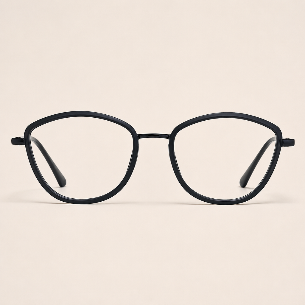 Classic Matte Black Round Optical Frame - BLK-OF-0043