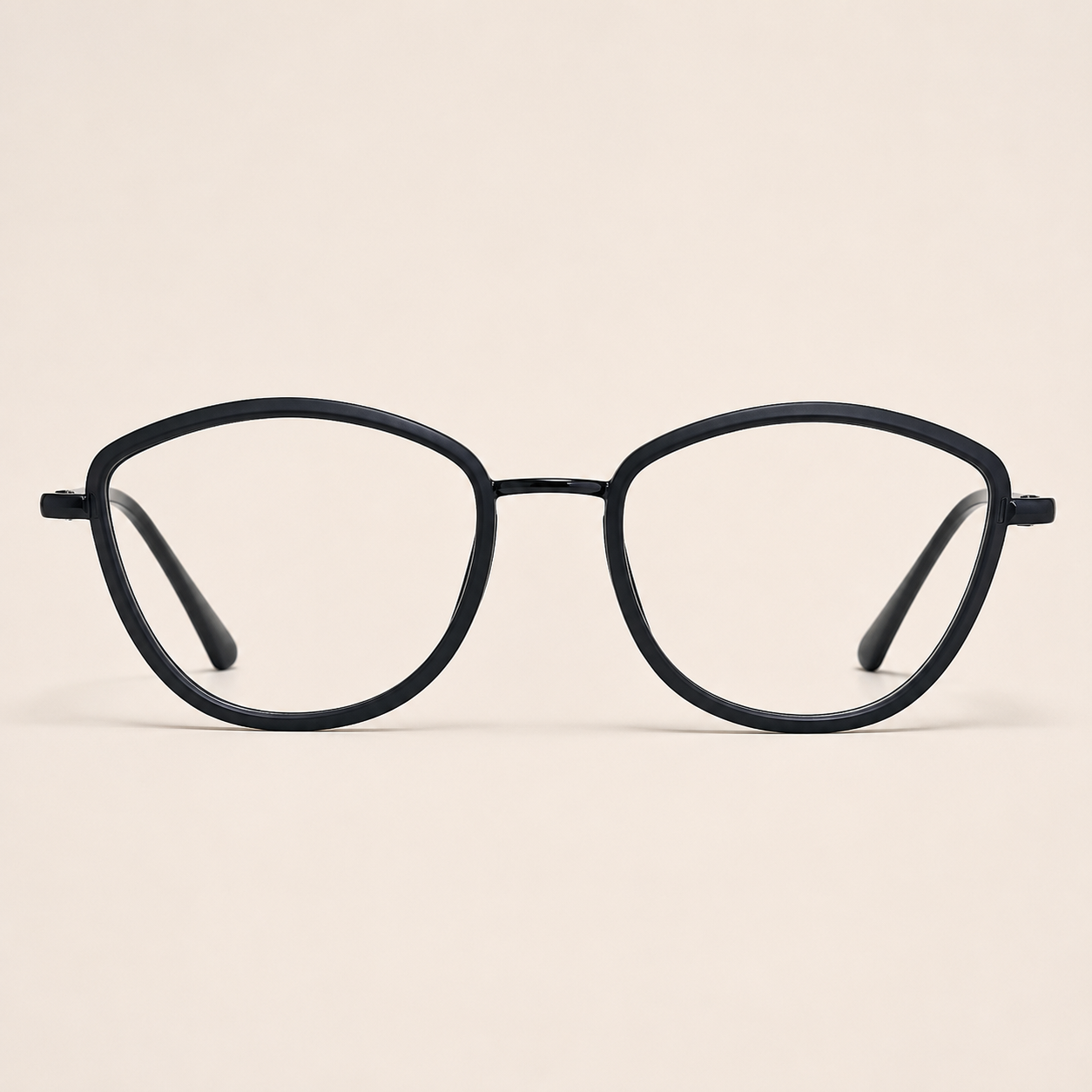 Classic Matte Black Round Optical Frame - BLK-OF-0043