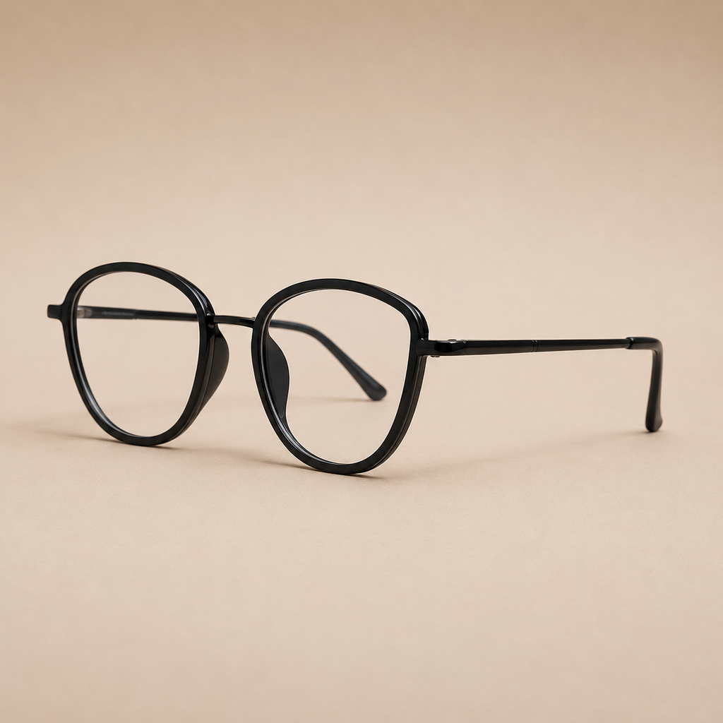 Classic Matte Black Round Optical Frame - BLK-OF-0043