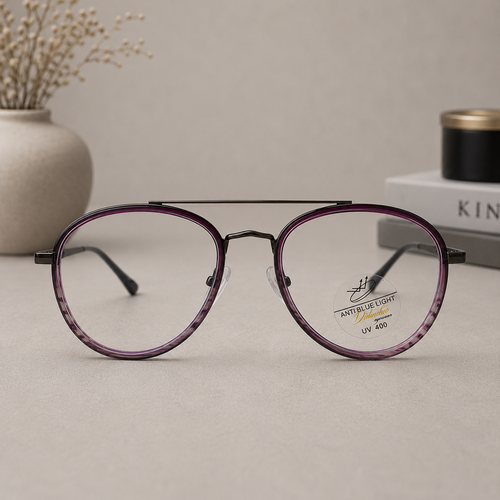 Blink Eyewear Violet Crystal Round Optical Frame - BLK-OF-0044