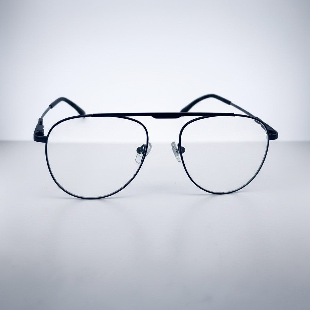 Classic Aviator Optical Frame – Matte Black - BLK-OF-0046