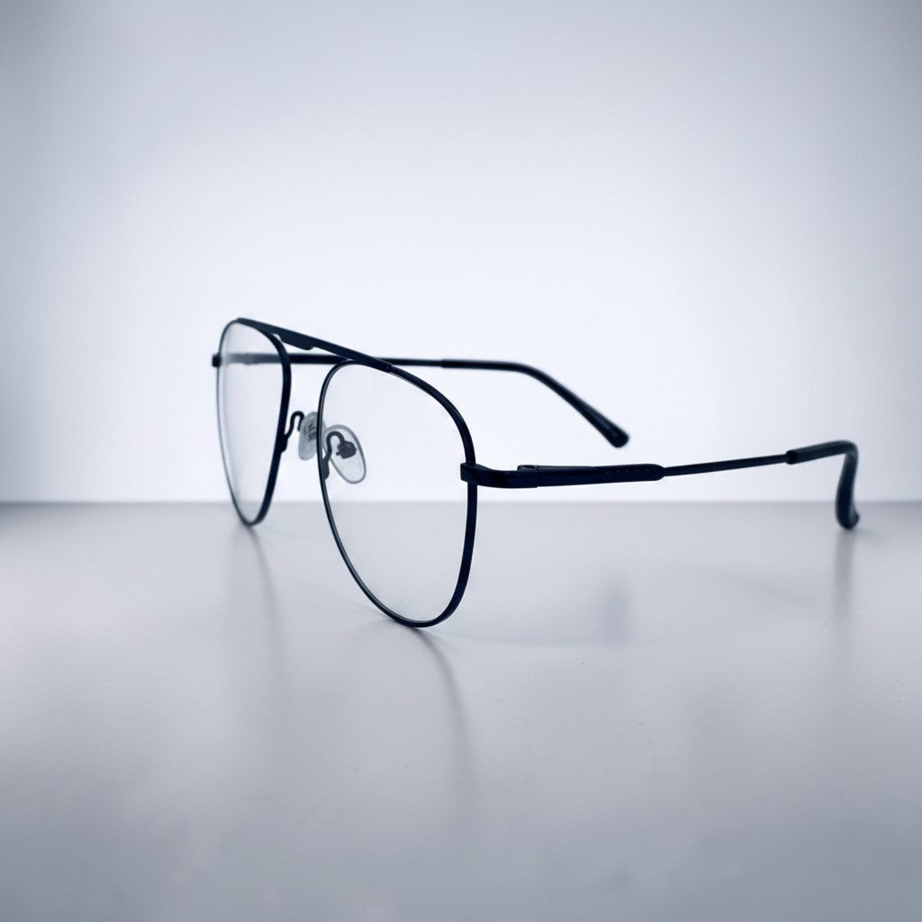 Classic Aviator Optical Frame – Matte Black - BLK-OF-0046