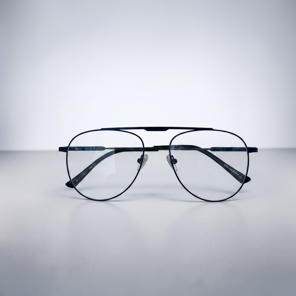 Classic Aviator Optical Frame – Matte Black - BLK-OF-0046