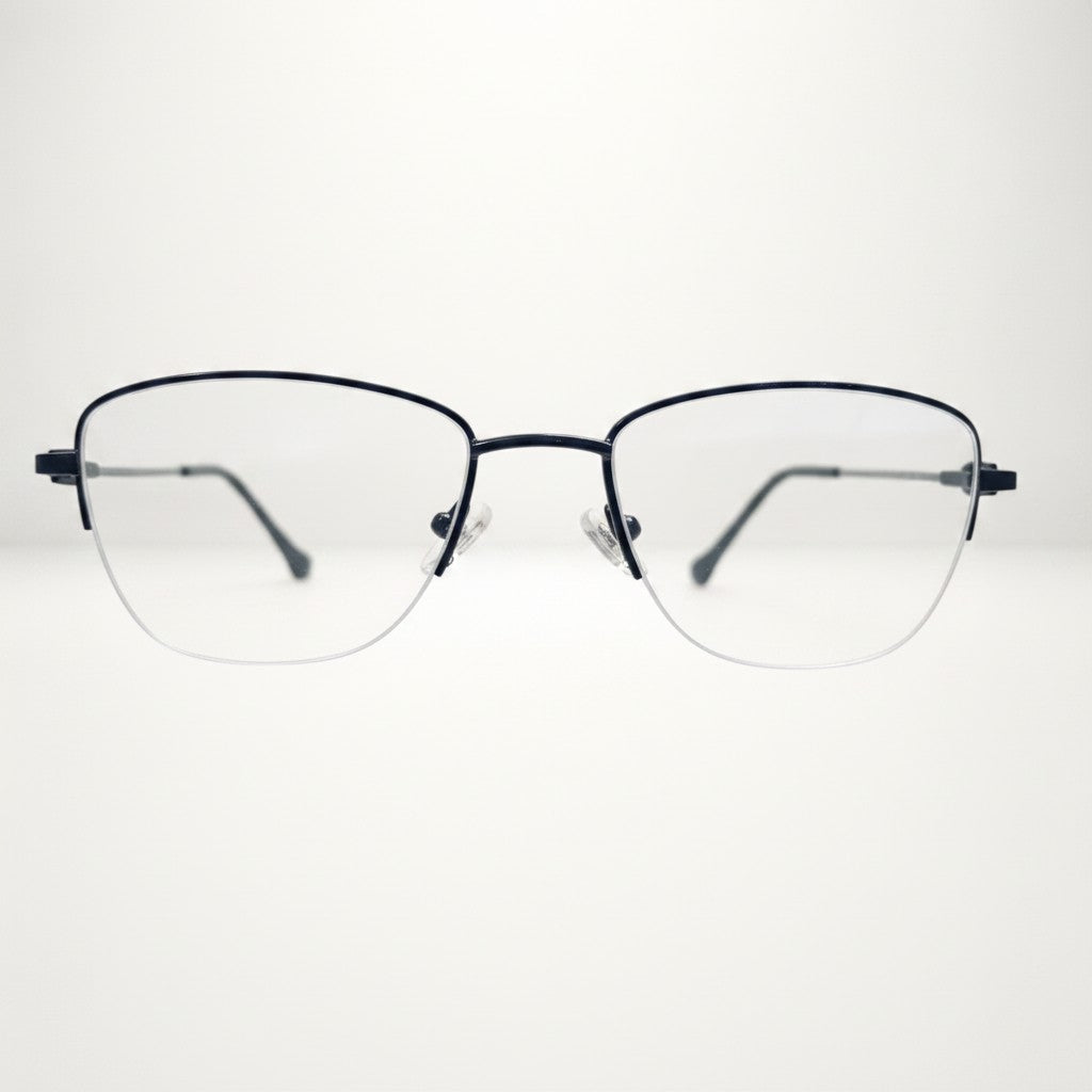 Elegant Rimless Rectangular Black Frame – BLK-OF-0048-BL