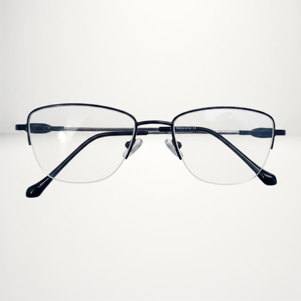 Elegant Rimless Rectangular Black Frame – BLK-OF-0048-BL