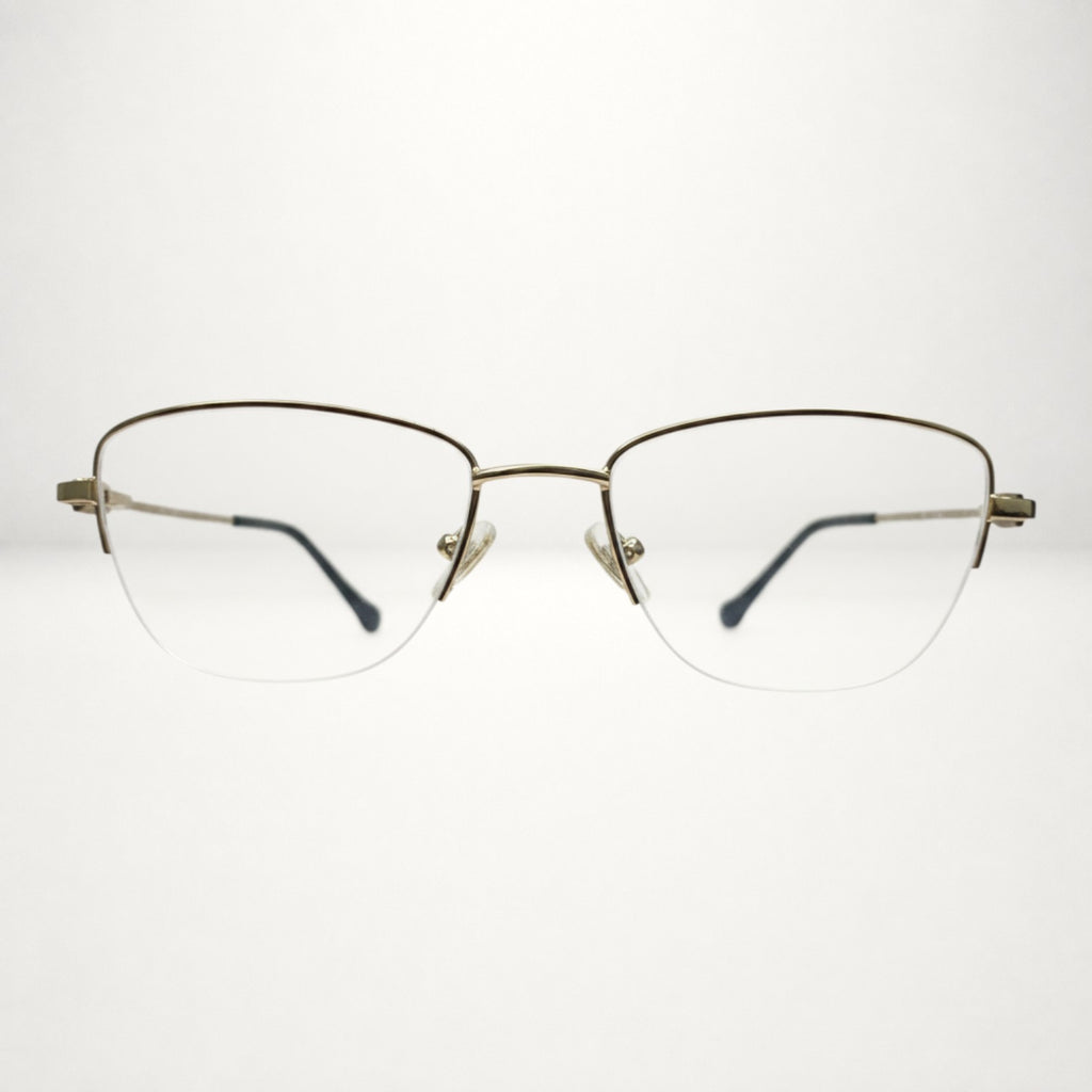 Elegant Rimless Rectangular Gold Frame – BLK-OF-0048