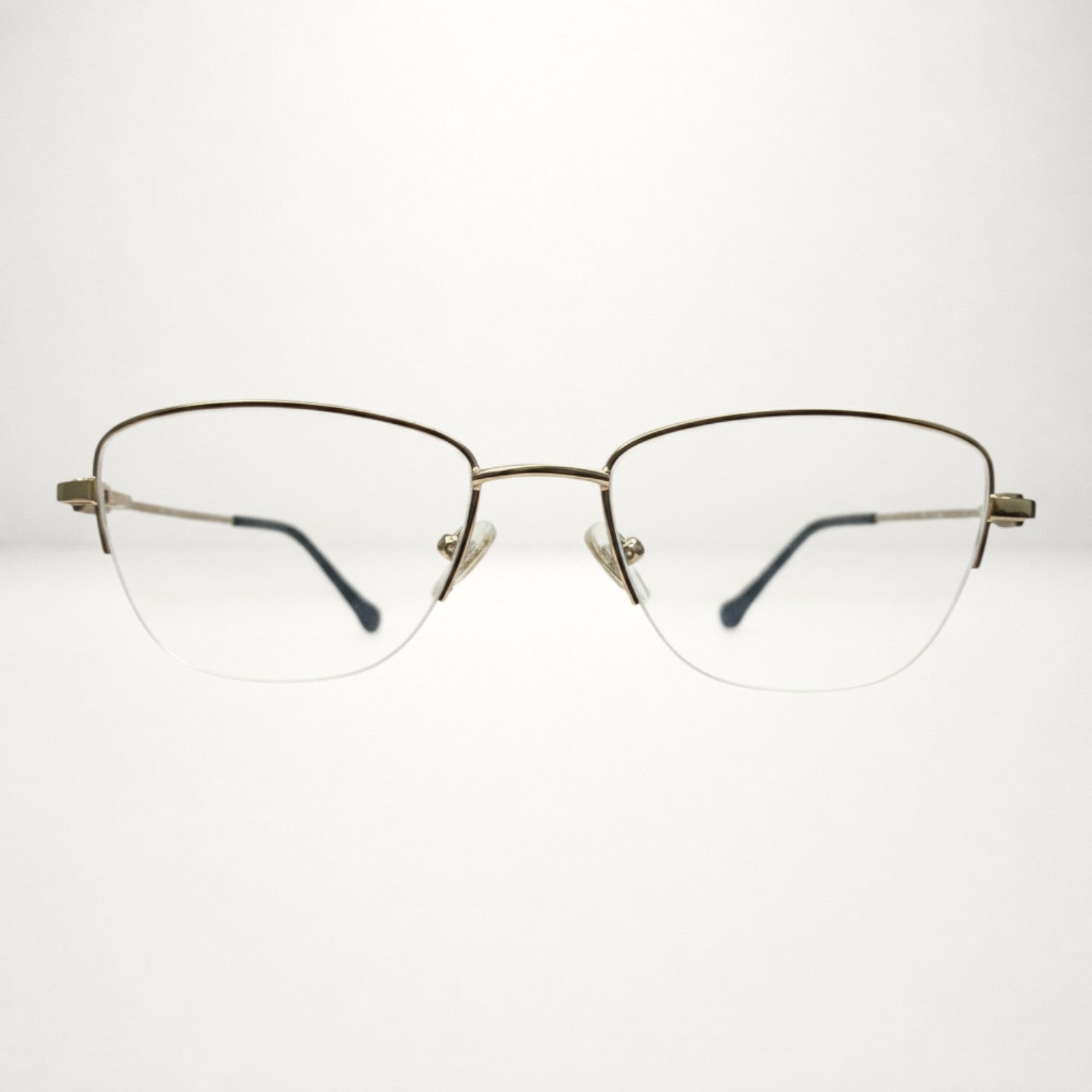 Elegant Rimless Rectangular Gold Frame – BLK-OF-0048