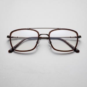 Modern Square Brow Bar Tortoise Frame – BLK-OF-0050