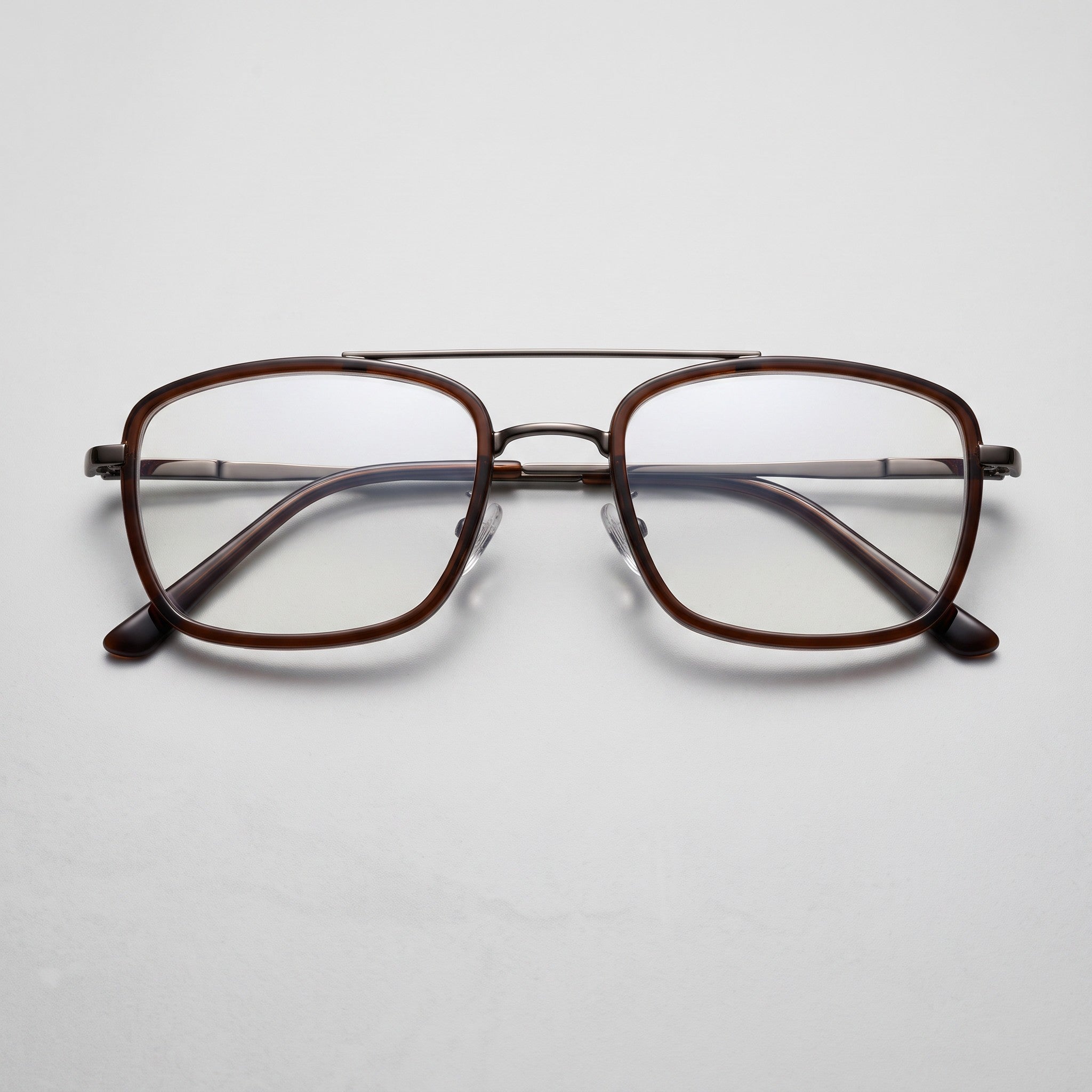 Modern Square Brow Bar Tortoise Frame – BLK-OF-0050