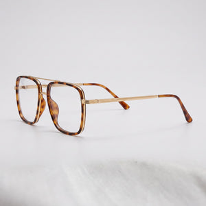 Classic Square Brow Bar Tortoise & Gold Frame – BLK-OF-0051