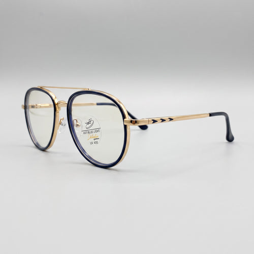Classic Round Black & Gold Frame - BLK-OF-0053