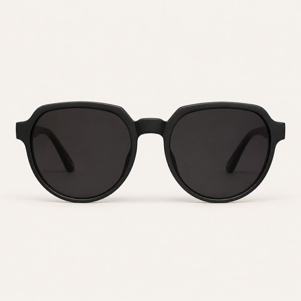 Clip-On Frame – Matte Black with Magnetic Sun Clip - BLK-OF-0054