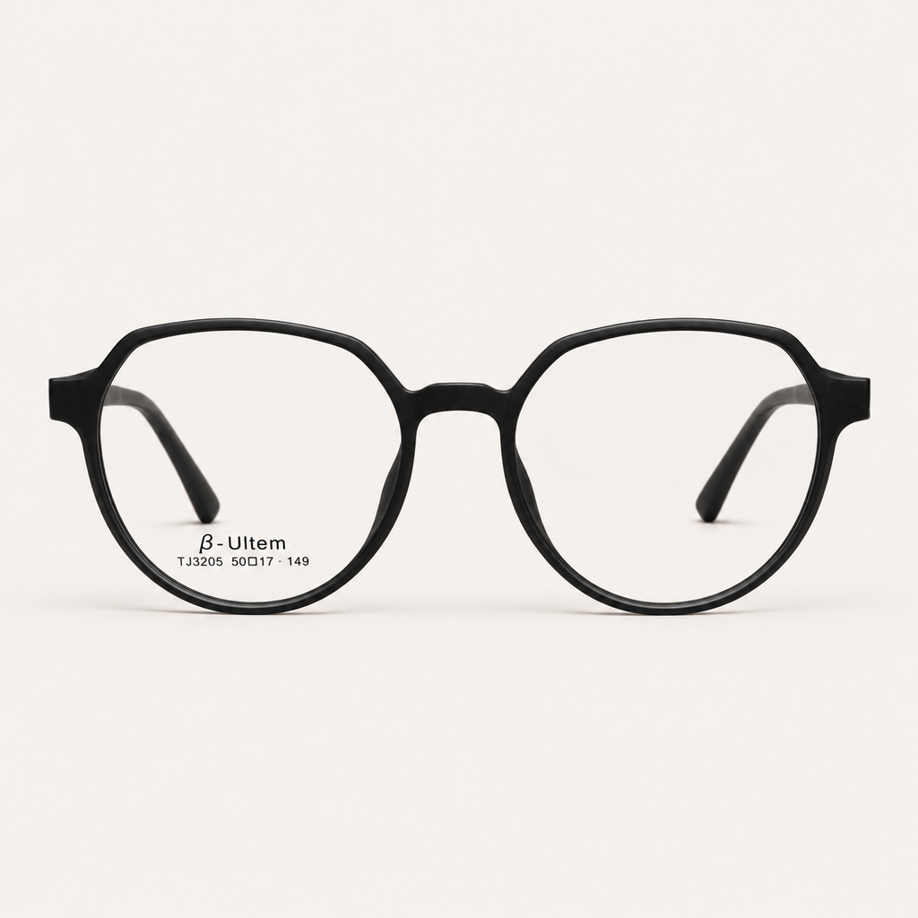 Clip-On Frame – Matte Black with Magnetic Sun Clip - BLK-OF-0054