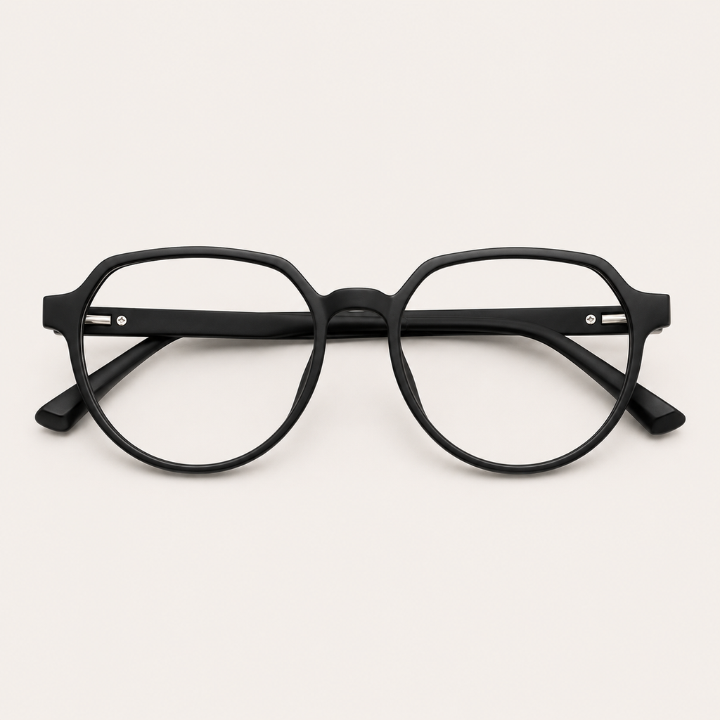 Clip-On Frame – Matte Black with Magnetic Sun Clip - BLK-OF-0054