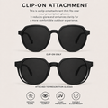 Clip-On Frame – Matte Black with Magnetic Sun Clip - BLK-OF-0054