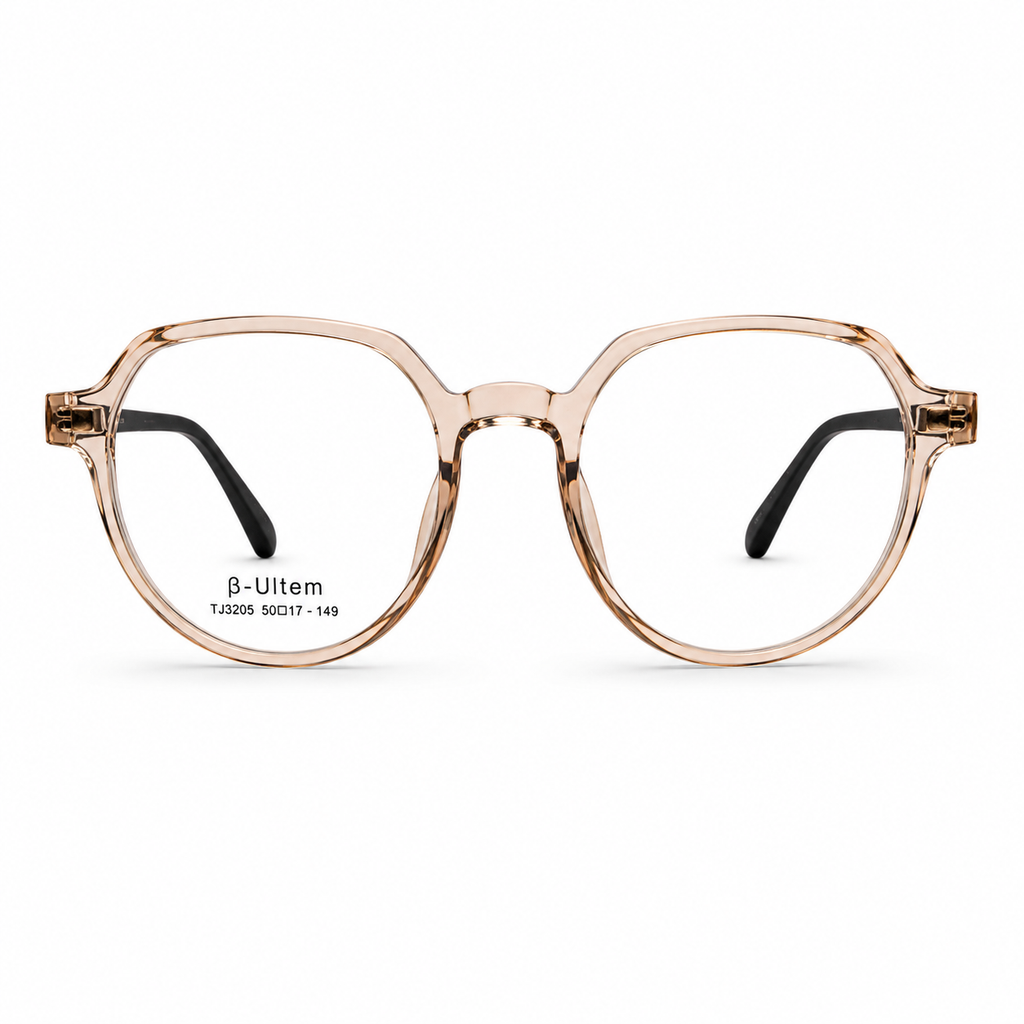 Crystal Blush Pink Transparent Clip-On Frame - BLK-OF-0059