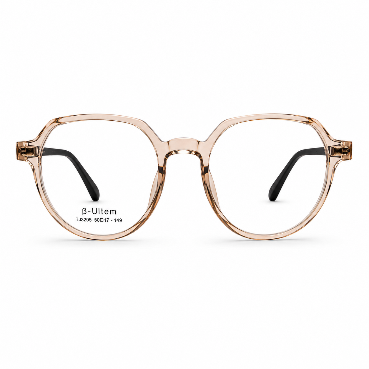 Crystal Blush Pink Transparent Clip-On Frame - BLK-OF-0059