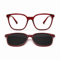 Ruby Red Clip-On Frame - BLK-OF-0060