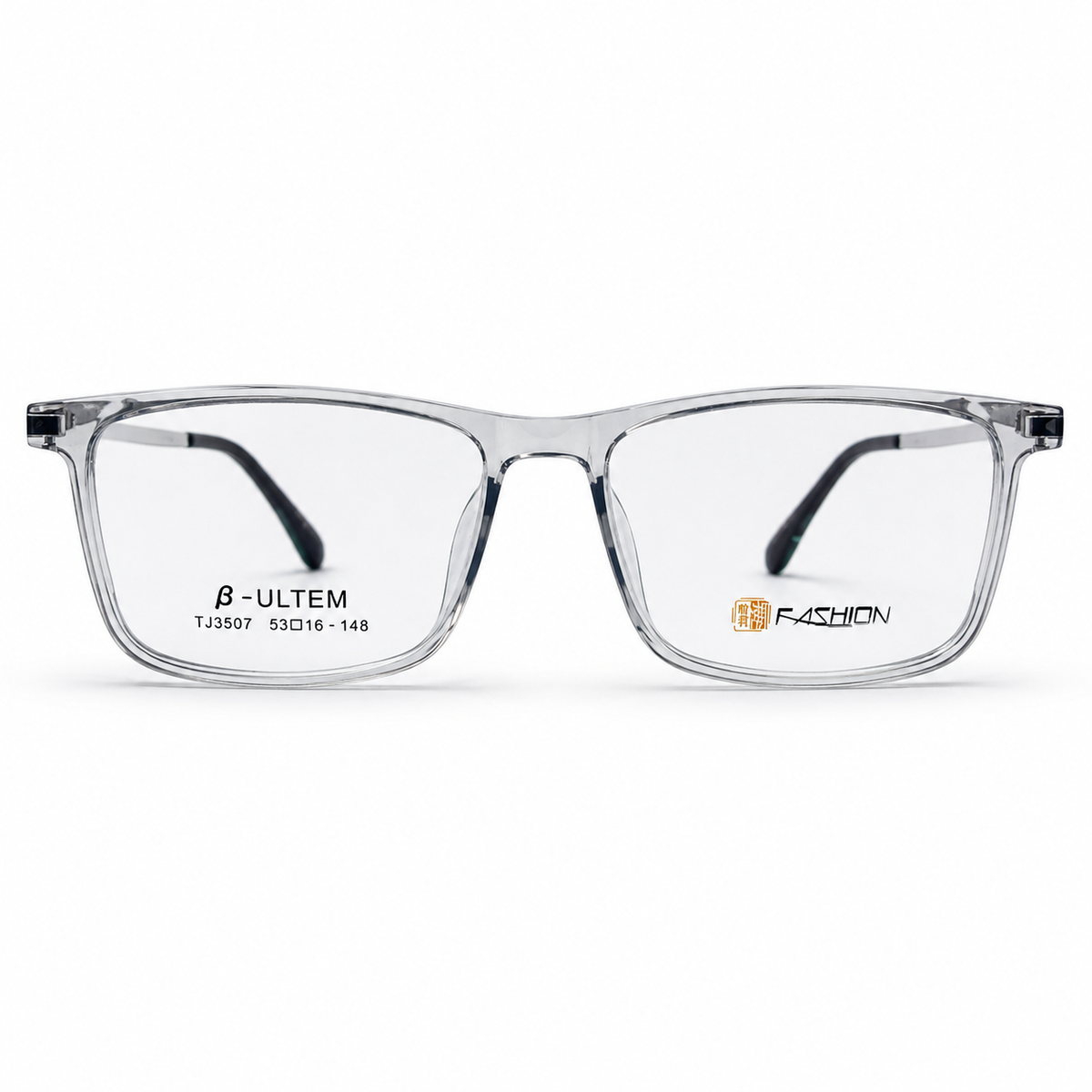 Crystal White Clip-On Optical Frame - BLK-OF-0061