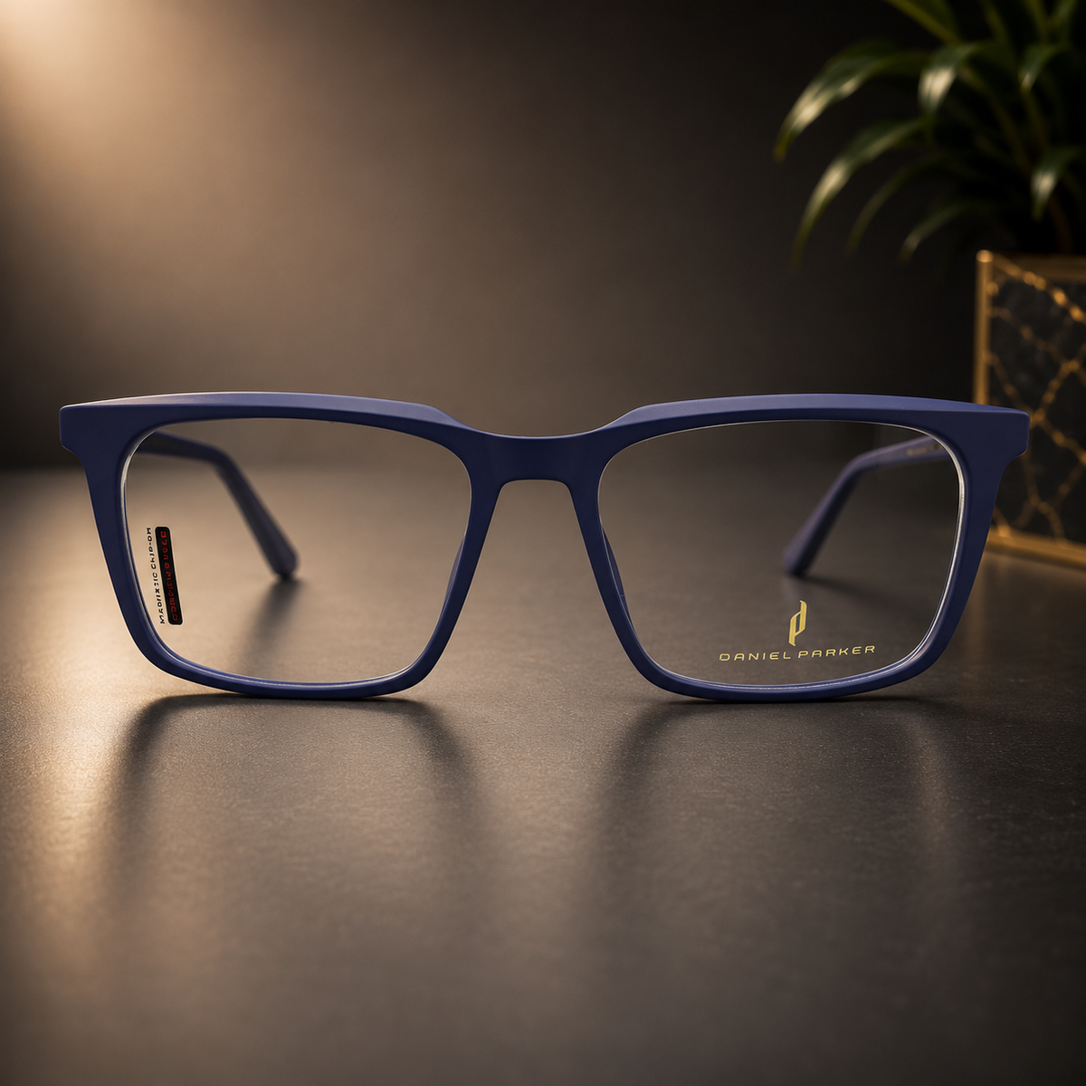 Premium Matte Blue Optical Frame with 3 Magnetic Polarized Clip-On Lenses -  BLK-OF-0072