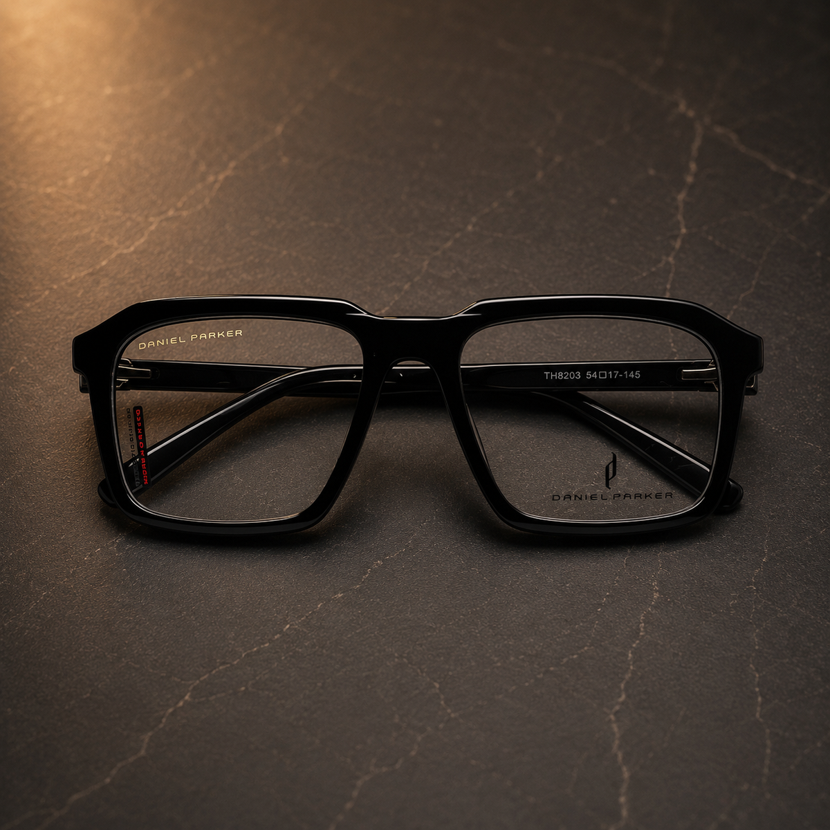 Premium Black Optical Frame with 3 Magnetic Polarized Clip-On Lenses -  BLK-OF-0073