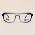 Gradient Blue Transparent Geometric Frame - BLK-OF-0075