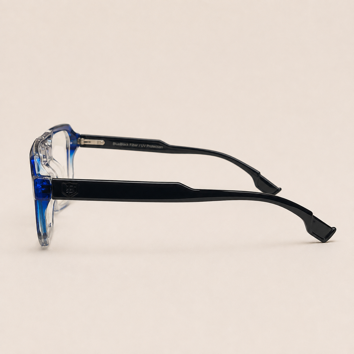Gradient Blue Transparent Geometric Frame - BLK-OF-0075