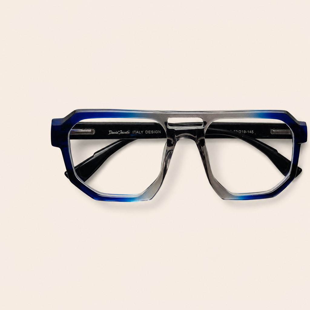 Gradient Blue Transparent Geometric Frame - BLK-OF-0075